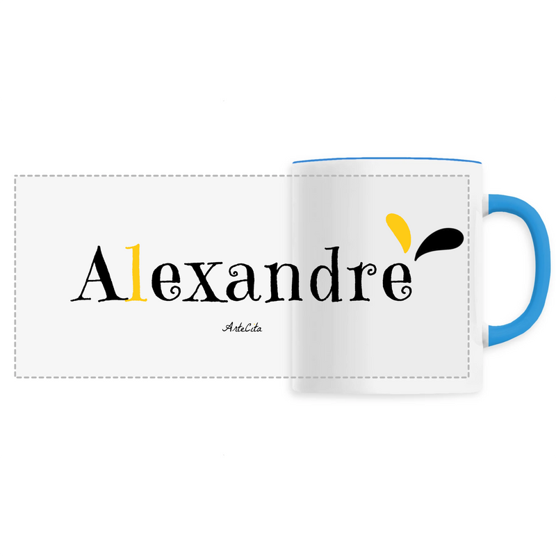 Cadeau anniversaire : Mug - Alexandre - 6 Coloris - Cadeau Original - Cadeau Personnalisable - Cadeaux-Positifs.com -Unique-Bleu-