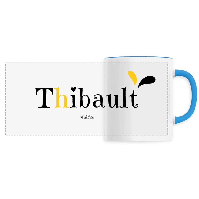 Cadeau anniversaire : Mug - Thibault - 6 Coloris - Cadeau Original - Cadeau Personnalisable - Cadeaux-Positifs.com -Unique-Bleu-