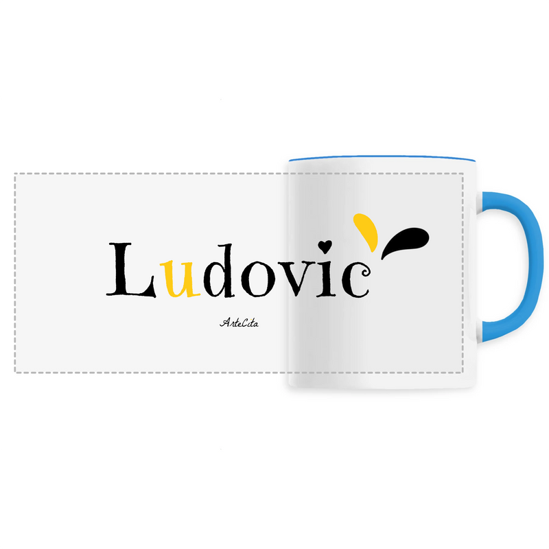 Cadeau anniversaire : Mug - Ludovic - 6 Coloris - Cadeau Original - Cadeau Personnalisable - Cadeaux-Positifs.com -Unique-Bleu-