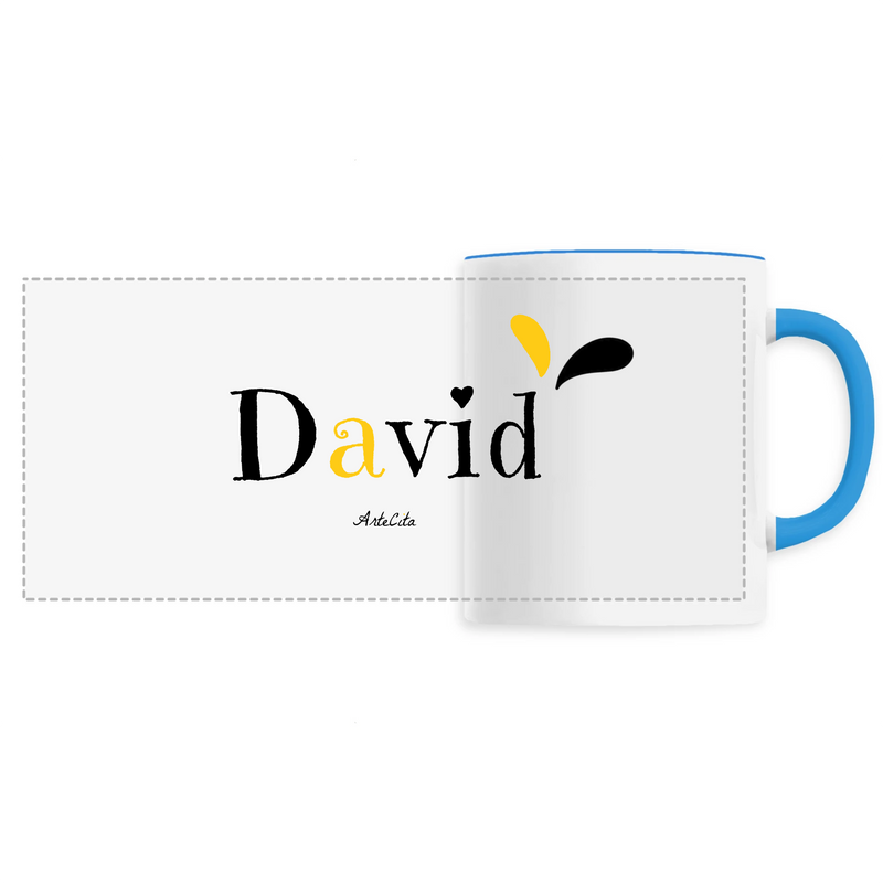 Cadeau anniversaire : Mug - David - 6 Coloris - Cadeau Original - Cadeau Personnalisable - Cadeaux-Positifs.com -Unique-Bleu-