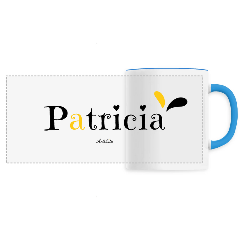 Cadeau anniversaire : Mug - Patricia - 6 Coloris - Cadeau Original - Cadeau Personnalisable - Cadeaux-Positifs.com -Unique-Bleu-