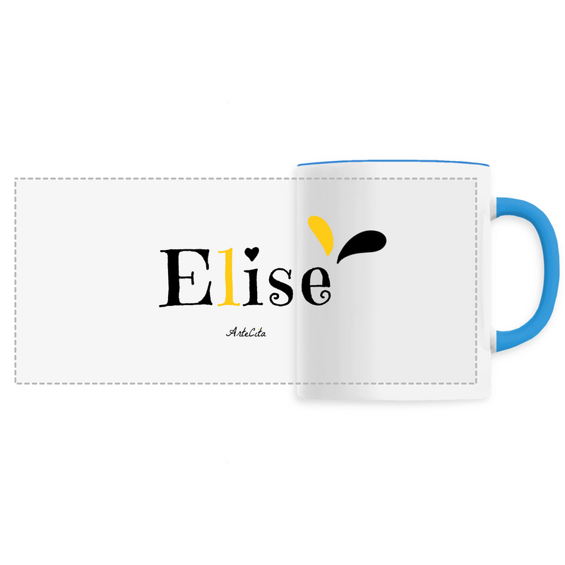 Cadeau anniversaire : Mug - Elise - 6 Coloris - Cadeau Original - Cadeau Personnalisable - Cadeaux-Positifs.com -Unique-Bleu-