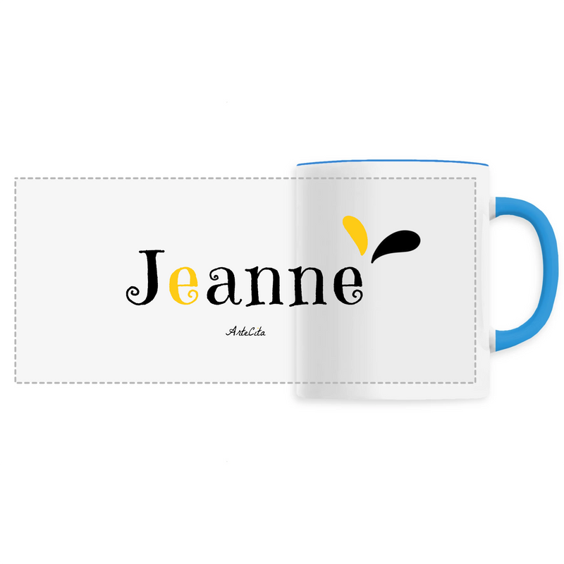 Cadeau anniversaire : Mug - Jeanne - 6 Coloris - Cadeau Original - Cadeau Personnalisable - Cadeaux-Positifs.com -Unique-Bleu-