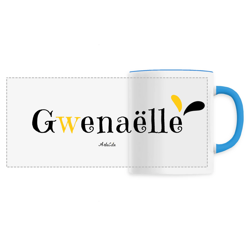 Cadeau anniversaire : Mug - Gwenaëlle - 6 Coloris - Cadeau Original - Cadeau Personnalisable - Cadeaux-Positifs.com -Unique-Bleu-