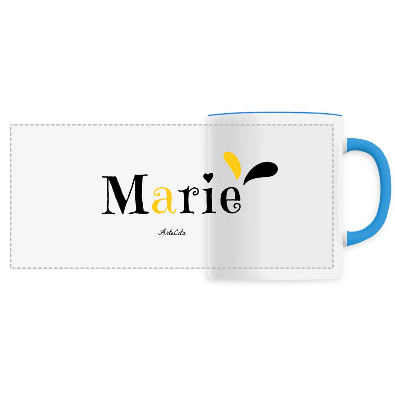Cadeau anniversaire : Mug - Marie - 6 Coloris - Cadeau Original - Cadeau Personnalisable - Cadeaux-Positifs.com -Unique-Bleu-