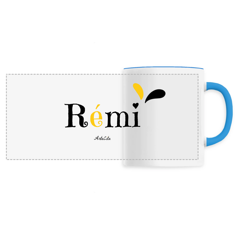 Cadeau anniversaire : Mug - Rémi - 6 Coloris - Cadeau Original - Cadeau Personnalisable - Cadeaux-Positifs.com -Unique-Bleu-