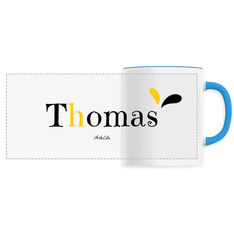 Cadeau anniversaire : Mug - Thomas - 6 Coloris - Cadeau Original - Cadeau Personnalisable - Cadeaux-Positifs.com -Unique-Bleu-