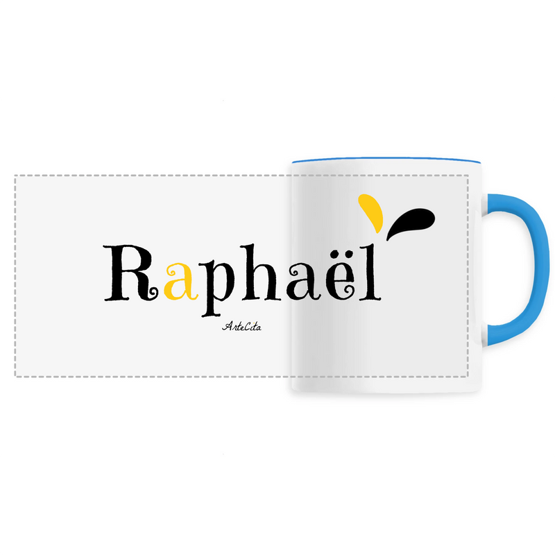 Cadeau anniversaire : Mug - Raphaël - 6 Coloris - Cadeau Original - Cadeau Personnalisable - Cadeaux-Positifs.com -Unique-Bleu-