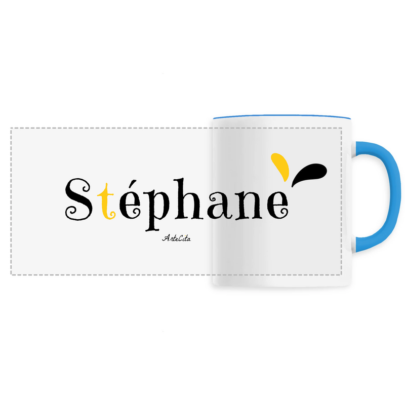 Cadeau anniversaire : Mug - Stéphane - 6 Coloris - Cadeau Original - Cadeau Personnalisable - Cadeaux-Positifs.com -Unique-Bleu-