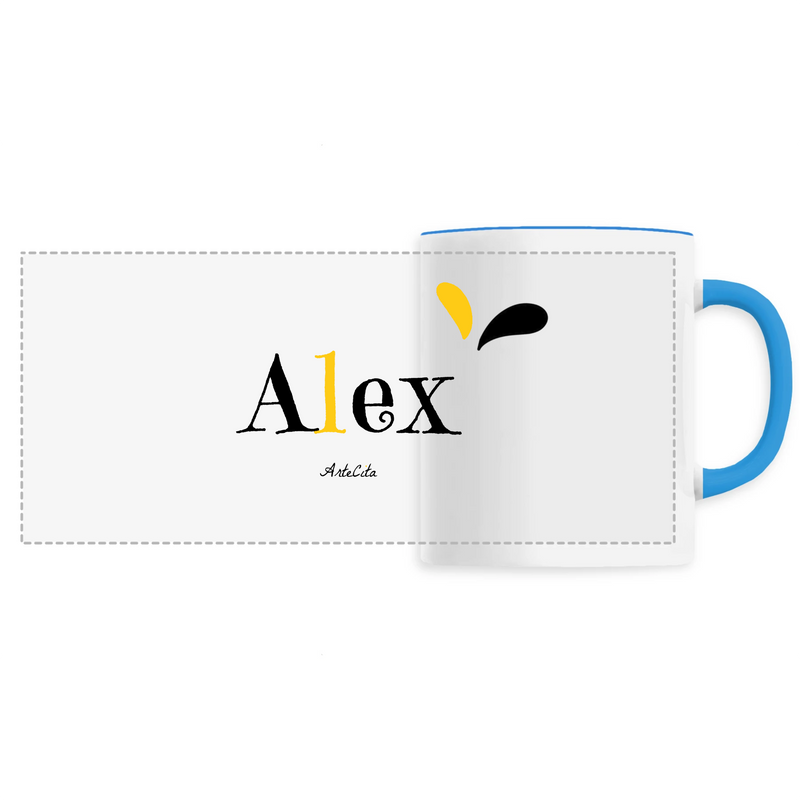 Cadeau anniversaire : Mug - Alex - 6 Coloris - Cadeau Original - Cadeau Personnalisable - Cadeaux-Positifs.com -Unique-Bleu-
