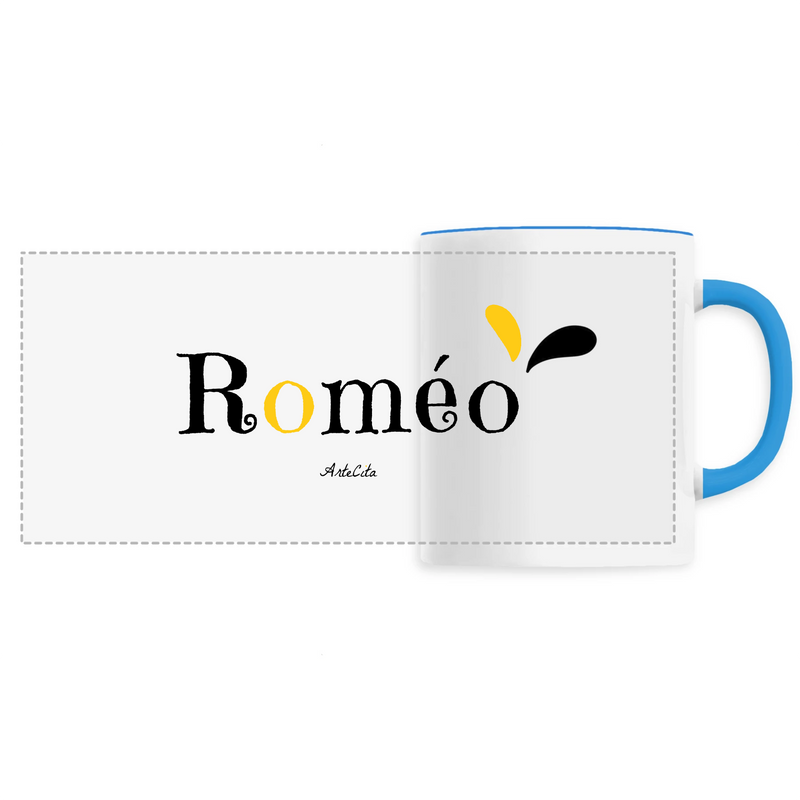 Cadeau anniversaire : Mug - Roméo - 6 Coloris - Cadeau Original - Cadeau Personnalisable - Cadeaux-Positifs.com -Unique-Bleu-