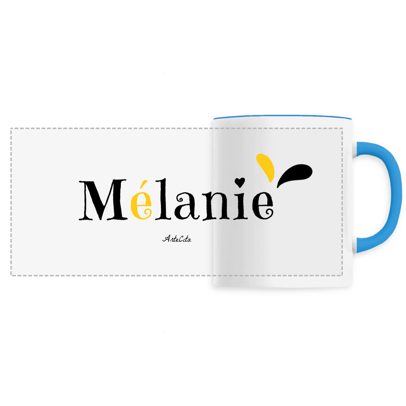 Cadeau anniversaire : Mug - Mélanie - 6 Coloris - Cadeau Original - Cadeau Personnalisable - Cadeaux-Positifs.com -Unique-Bleu-