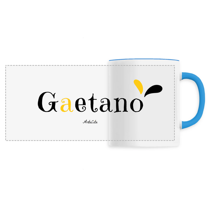 Cadeau anniversaire : Mug - Gaetano - 6 Coloris - Cadeau Original - Cadeau Personnalisable - Cadeaux-Positifs.com -Unique-Bleu-