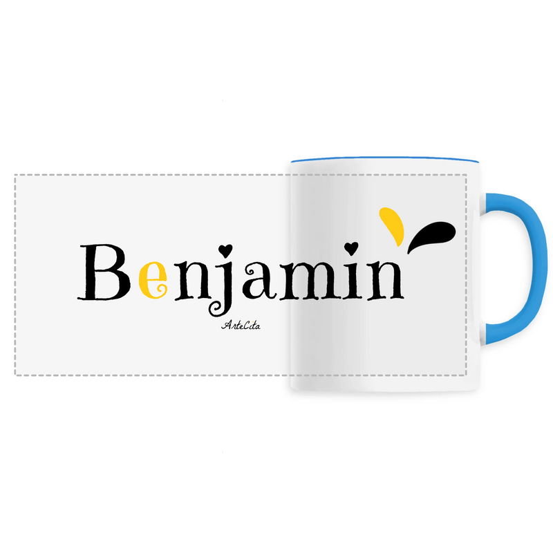 Cadeau anniversaire : Mug - Benjamin - 6 Coloris - Cadeau Original - Cadeau Personnalisable - Cadeaux-Positifs.com -Unique-Bleu-
