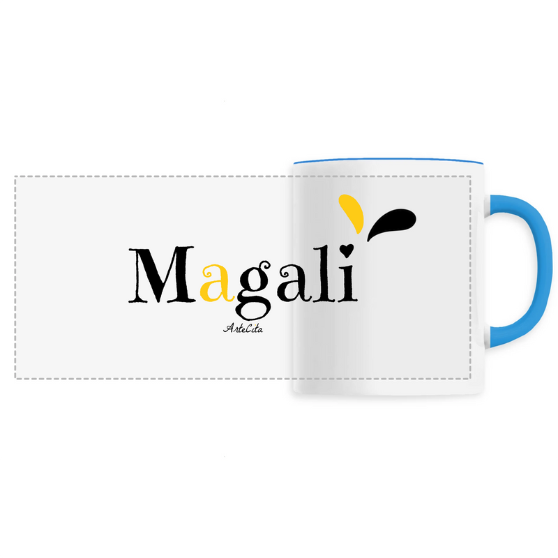Cadeau anniversaire : Mug - Magali - 6 Coloris - Cadeau Original - Cadeau Personnalisable - Cadeaux-Positifs.com -Unique-Bleu-