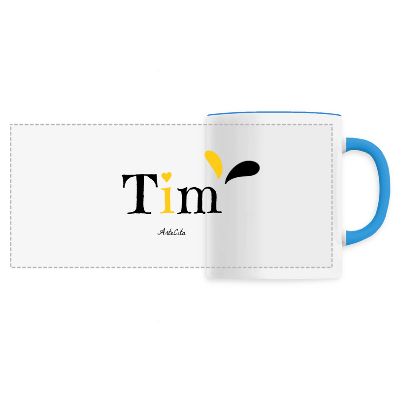 Cadeau anniversaire : Mug - Tim - 6 Coloris - Cadeau Original - Cadeau Personnalisable - Cadeaux-Positifs.com -Unique-Bleu-