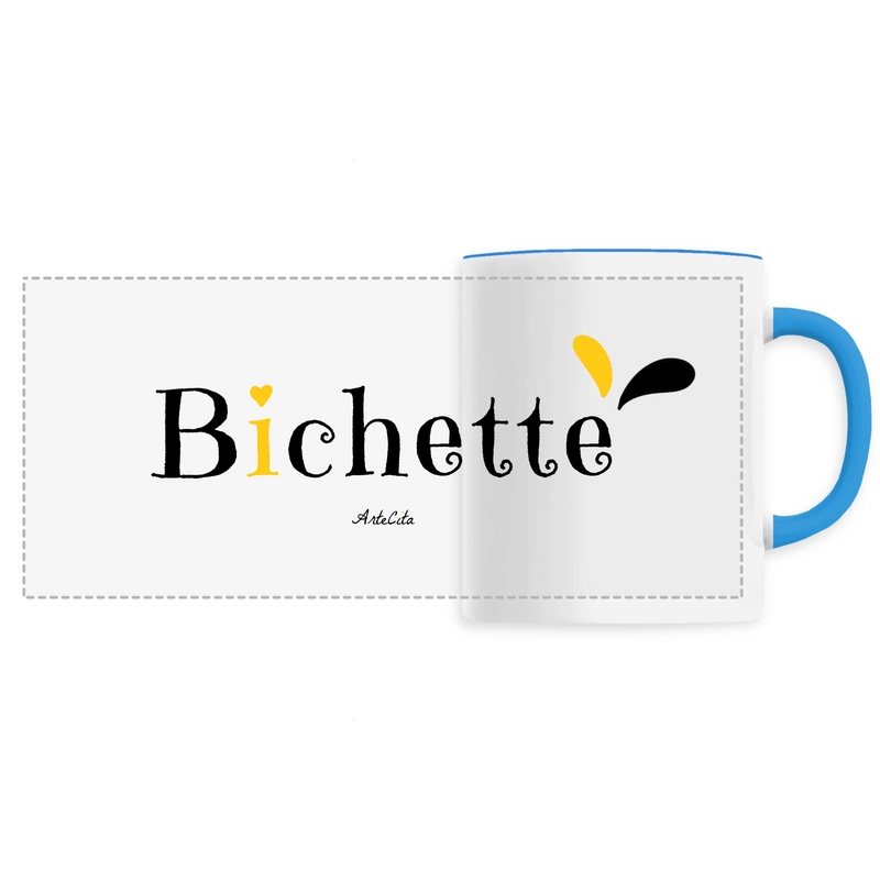 Cadeau anniversaire : Mug - Bichette - 6 Coloris - Cadeau Original - Cadeau Personnalisable - Cadeaux-Positifs.com -Unique-Bleu-