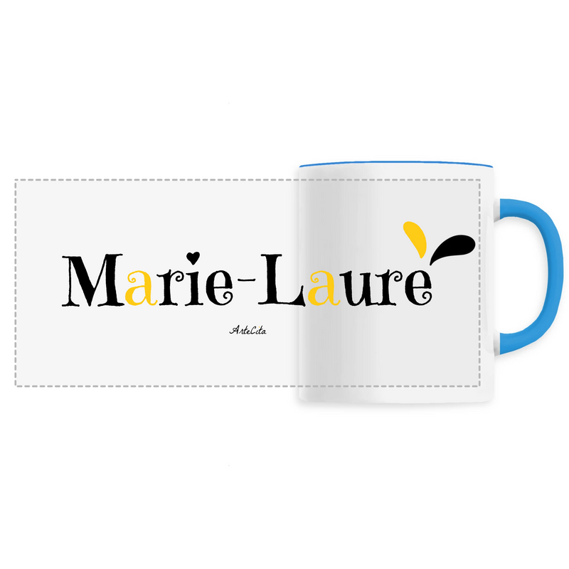 Cadeau anniversaire : Mug - Marie-Laure - 6 Coloris - Cadeau Original - Cadeau Personnalisable - Cadeaux-Positifs.com -Unique-Bleu-