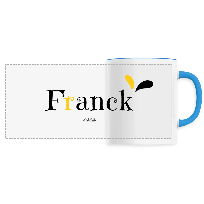 Cadeau anniversaire : Mug - Franck - 6 Coloris - Cadeau Original - Cadeau Personnalisable - Cadeaux-Positifs.com -Unique-Bleu-