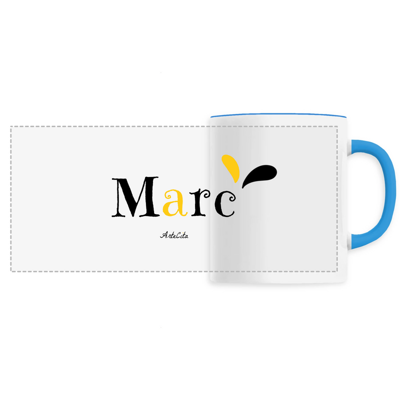 Cadeau anniversaire : Mug - Marc - 6 Coloris - Cadeau Original - Cadeau Personnalisable - Cadeaux-Positifs.com -Unique-Bleu-