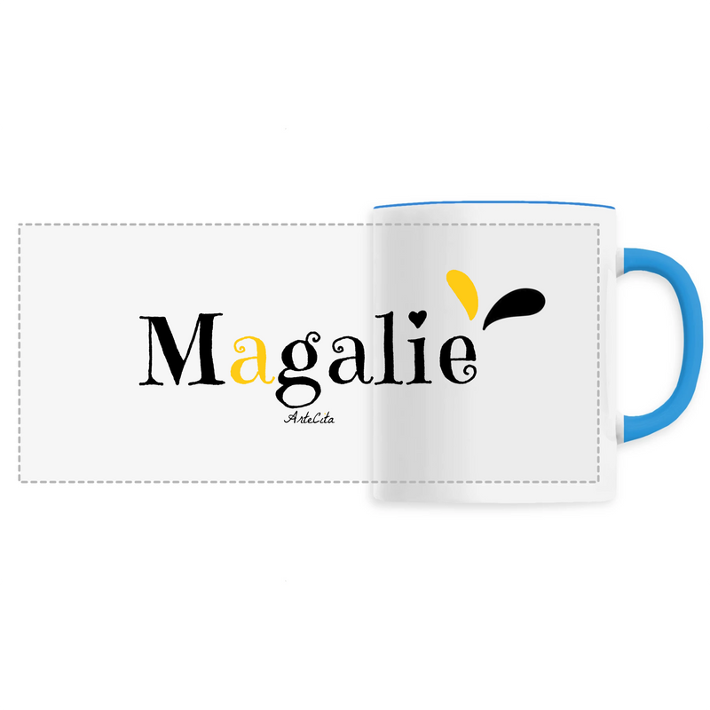 Cadeau anniversaire : Mug - Magalie - 6 Coloris - Cadeau Original - Cadeau Personnalisable - Cadeaux-Positifs.com -Unique-Bleu-