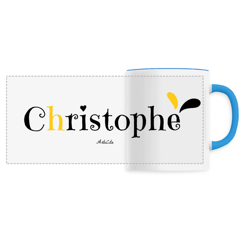 Cadeau anniversaire : Mug - Christophe - 6 Coloris - Cadeau Original - Cadeau Personnalisable - Cadeaux-Positifs.com -Unique-Bleu-