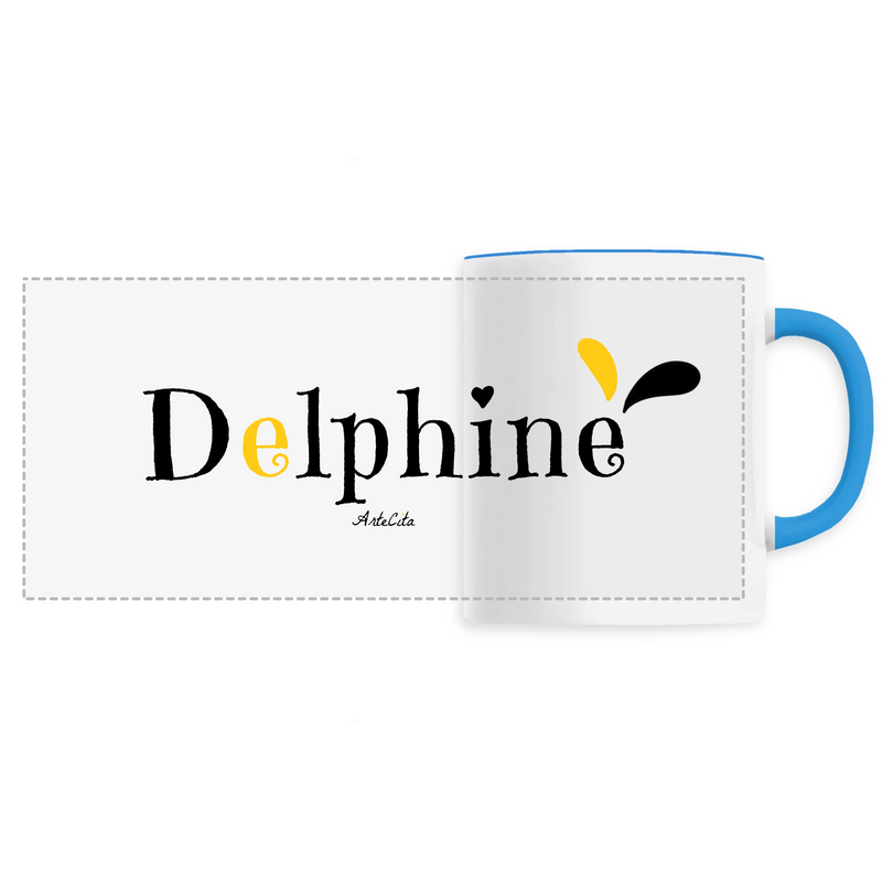 Cadeau anniversaire : Mug - Delphine - 6 Coloris - Cadeau Original - Cadeau Personnalisable - Cadeaux-Positifs.com -Unique-Bleu-