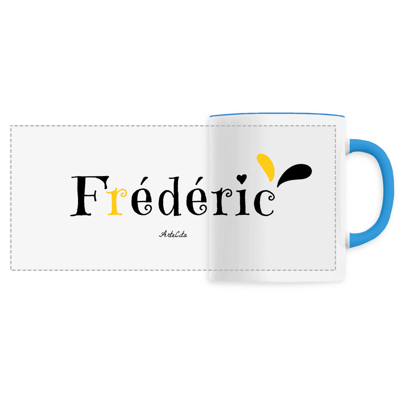 Cadeau anniversaire : Mug - Frédéric - 6 Coloris - Cadeau Original - Cadeau Personnalisable - Cadeaux-Positifs.com -Unique-Bleu-