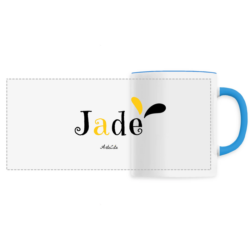 Cadeau anniversaire : Mug - Jade - 6 Coloris - Cadeau Original - Cadeau Personnalisable - Cadeaux-Positifs.com -Unique-Bleu-