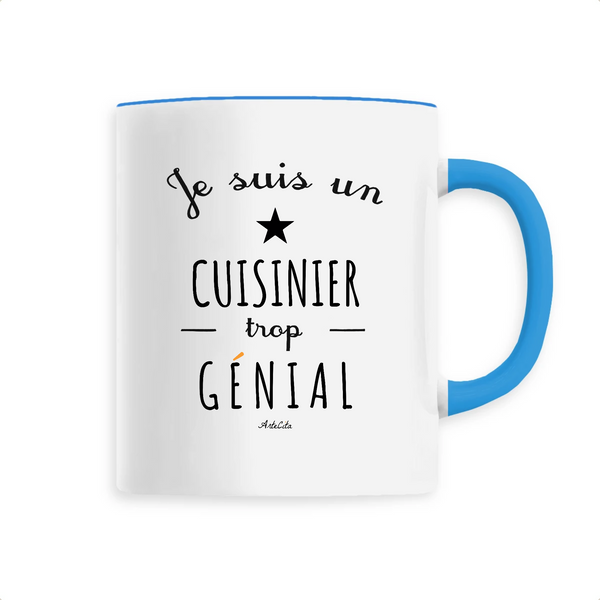 Mug - Un Cuisinier trop Génial - 6 Coloris - Cadeau Original - Cadeau Personnalisable - Cadeaux-Positifs.com -Unique-Bleu-