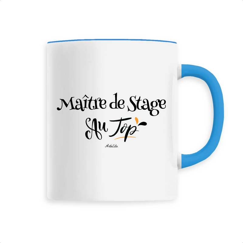 Cadeau anniversaire : Mug - Maître de Stage au Top - 6 Coloris - Cadeau Original - Cadeau Personnalisable - Cadeaux-Positifs.com -Unique-Bleu-