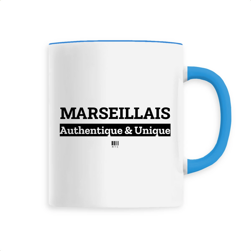 Cadeau anniversaire : Mug - Marseillais - 6 Coloris - Cadeau Original - Cadeau Personnalisable - Cadeaux-Positifs.com -Unique-Bleu-
