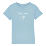 T-Shirt Enfant - Moi c'est Jade - Coton Bio - 5 Coloris - Cadeau Original - Cadeau Personnalisable - Cadeaux-Positifs.com -3-4 ans-Bleu-