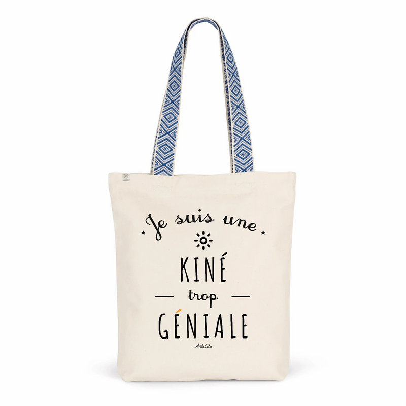 Cadeau anniversaire : Tote Bag Premium - Kiné trop Géniale - 2 Coloris - Cadeau Durable - Cadeau Personnalisable - Cadeaux-Positifs.com -Unique-Bleu-