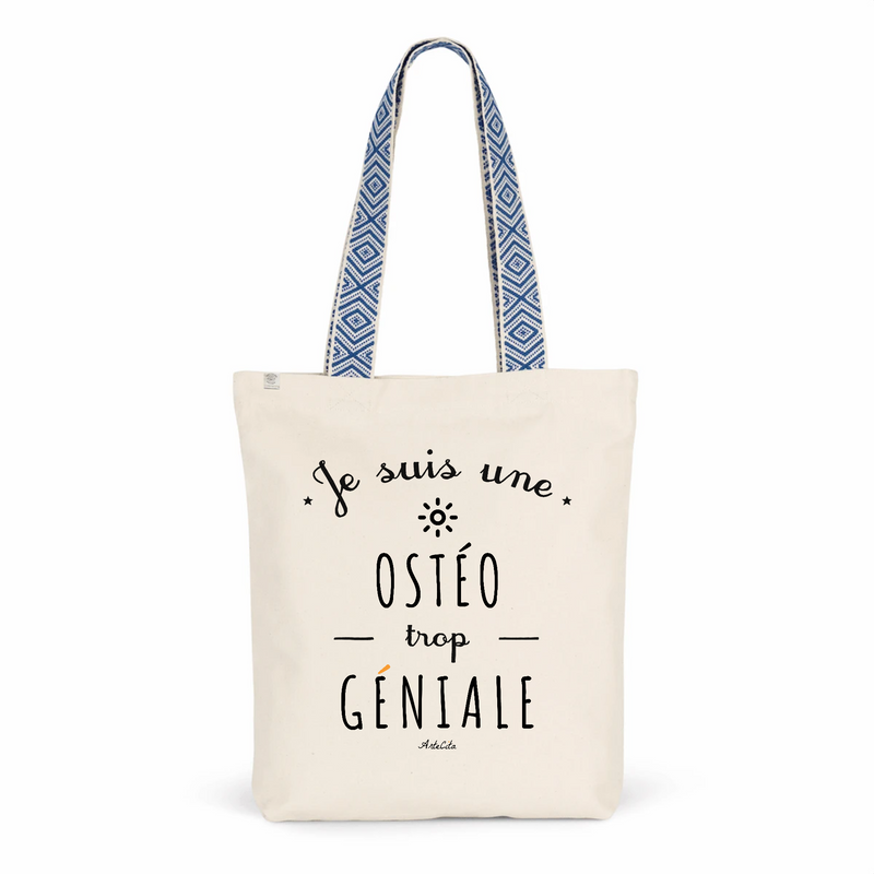 Cadeau anniversaire : Tote Bag Premium - Ostéo trop Géniale - 2 Coloris - Cadeau Durable - Cadeau Personnalisable - Cadeaux-Positifs.com -Unique-Bleu-