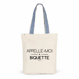 Tote Bag Premium - Appelle-moi Biquette - 2 Coloris - Cadeau Durable - Cadeau Personnalisable - Cadeaux-Positifs.com -Unique-Bleu-