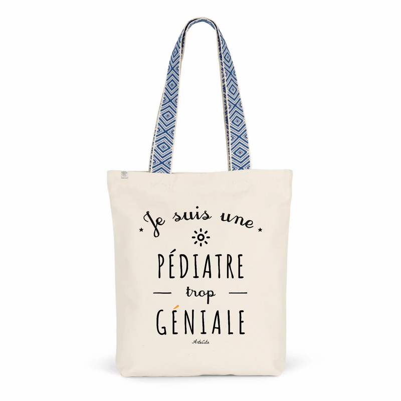 Cadeau anniversaire : Tote Bag Premium - Pédiatre trop Géniale - 2 Coloris - Cadeau Durable - Cadeau Personnalisable - Cadeaux-Positifs.com -Unique-Bleu-