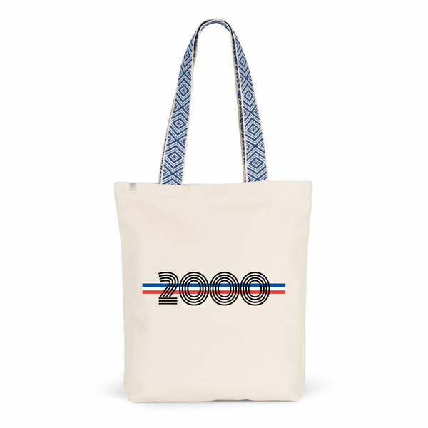 Tote Bag Premium - Année 2000 - 2 Coloris - Cadeau Durable - Cadeau Personnalisable - Cadeaux-Positifs.com -Unique-Bleu-