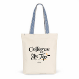 Tote Bag Premium - Collègue au Top - 2 Coloris - Cadeau Durable - Cadeau Personnalisable - Cadeaux-Positifs.com -Unique-Bleu-