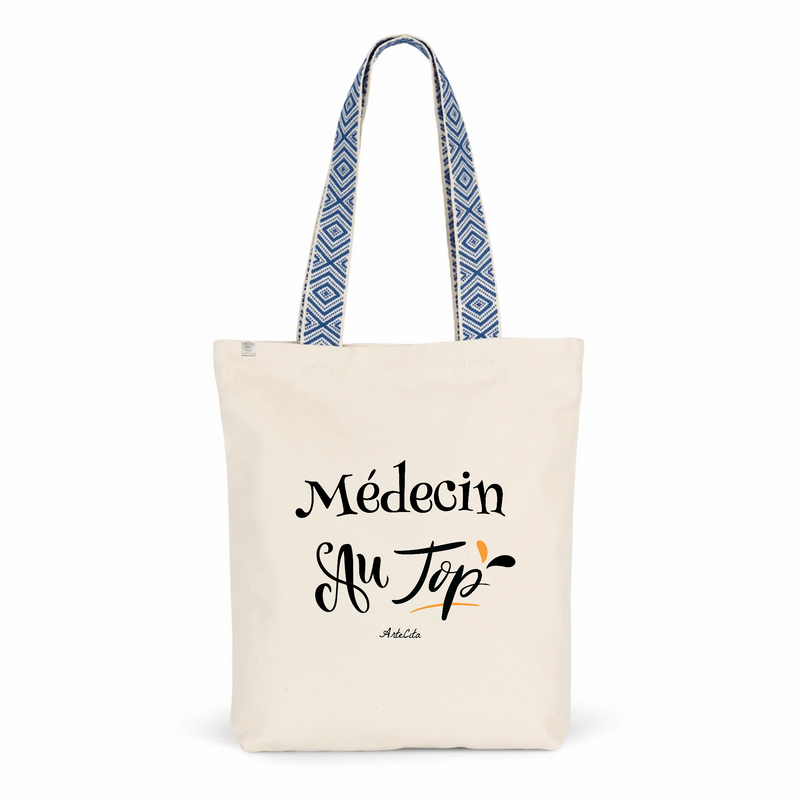 Cadeau anniversaire : Tote Bag Premium - Médecin au Top - 2 Coloris - Cadeau Durable - Cadeau Personnalisable - Cadeaux-Positifs.com -Unique-Bleu-
