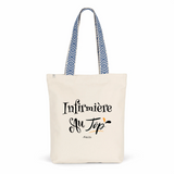 Tote Bag Premium - Infirmière au Top - 2 Coloris - Cadeau Durable - Cadeau Personnalisable - Cadeaux-Positifs.com -Unique-Bleu-