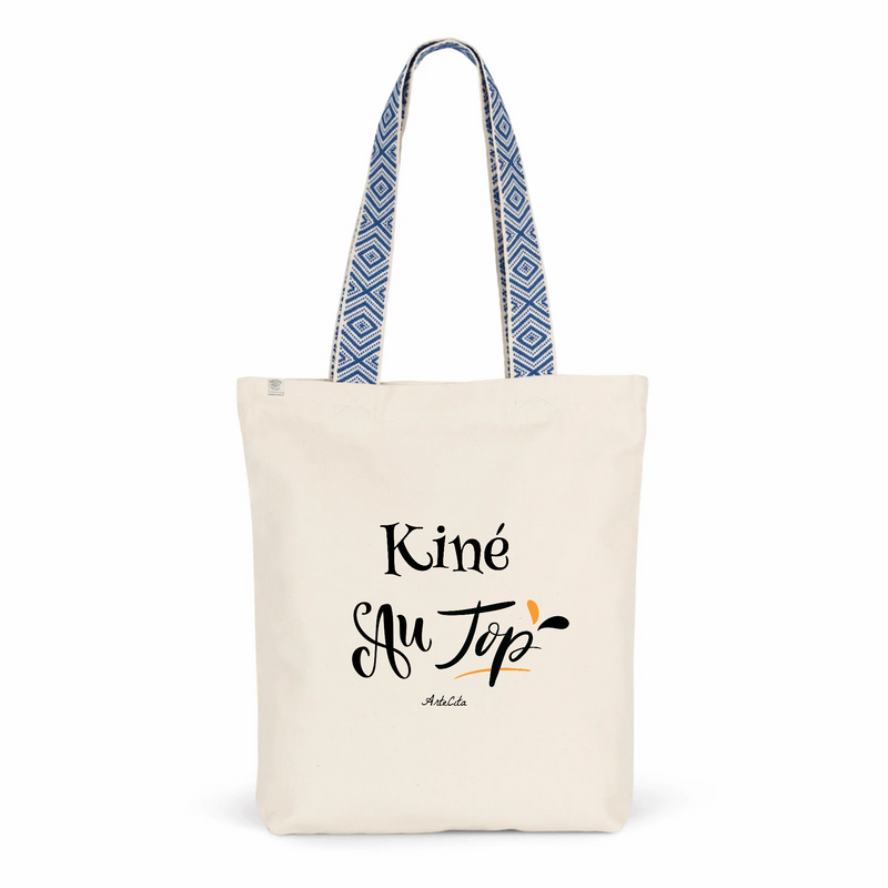 Cadeau anniversaire : Tote Bag Premium - Kiné au Top - 2 Coloris - Cadeau Durable - Cadeau Personnalisable - Cadeaux-Positifs.com -Unique-Bleu-