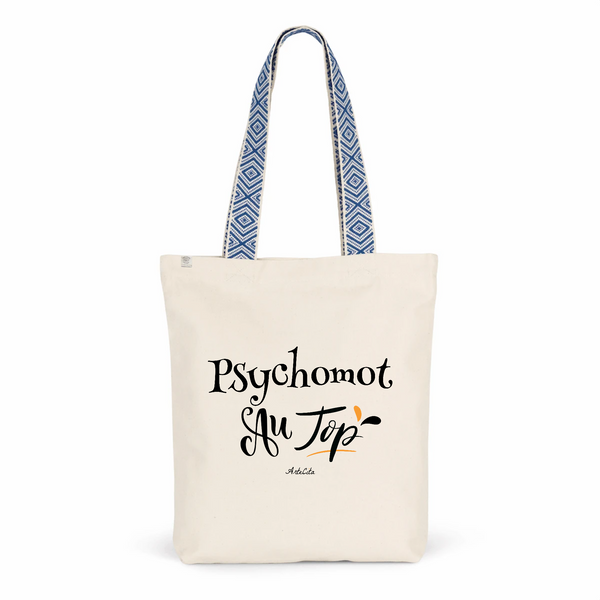 Tote Bag Premium - Psychomot au Top - 2 Coloris - Cadeau Durable - Cadeau Personnalisable - Cadeaux-Positifs.com -Unique-Bleu-