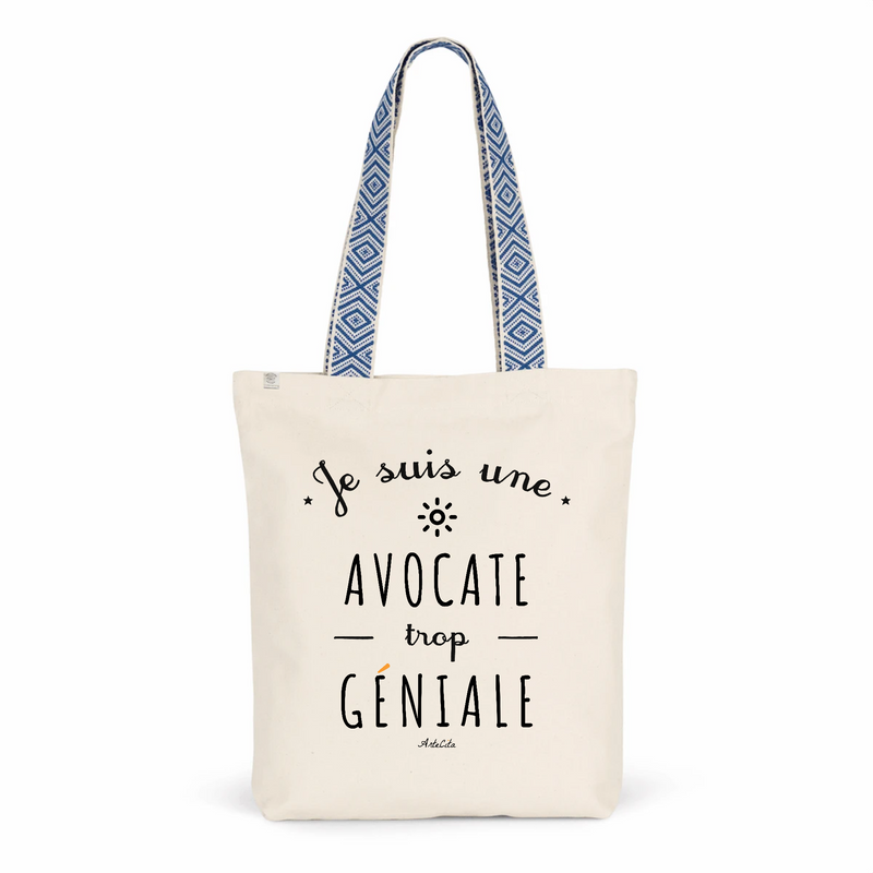 Cadeau anniversaire : Tote Bag Premium - Avocate trop Géniale - 2 Coloris - Cadeau Durable - Cadeau Personnalisable - Cadeaux-Positifs.com -Unique-Bleu-