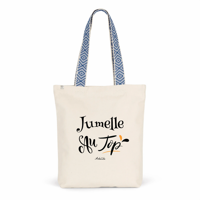 Cadeau anniversaire : Tote Bag Premium - Jumelle au Top - 2 Coloris - Cadeau Durable - Cadeau Personnalisable - Cadeaux-Positifs.com -Unique-Bleu-