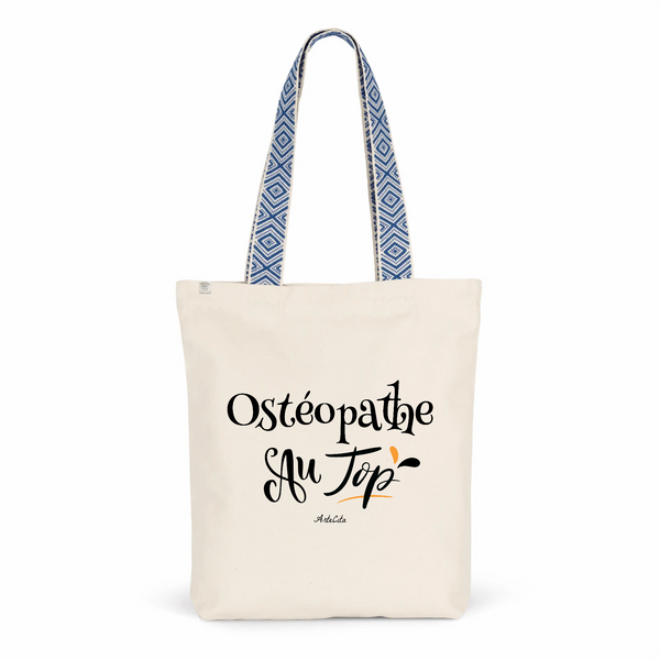Tote Bag Premium - Ostéopathe au Top - 2 Coloris - Cadeau Durable - Cadeau Personnalisable - Cadeaux-Positifs.com -Unique-Bleu-