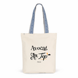 Tote Bag Premium - Avocat au Top - 2 Coloris - Cadeau Durable - Cadeau Personnalisable - Cadeaux-Positifs.com -Unique-Bleu-