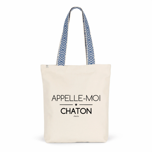 Tote Bag Premium - Appelle-moi Chaton (Texte) - 2 Coloris - Cadeau Durable - Cadeau Personnalisable - Cadeaux-Positifs.com -Unique-Bleu-