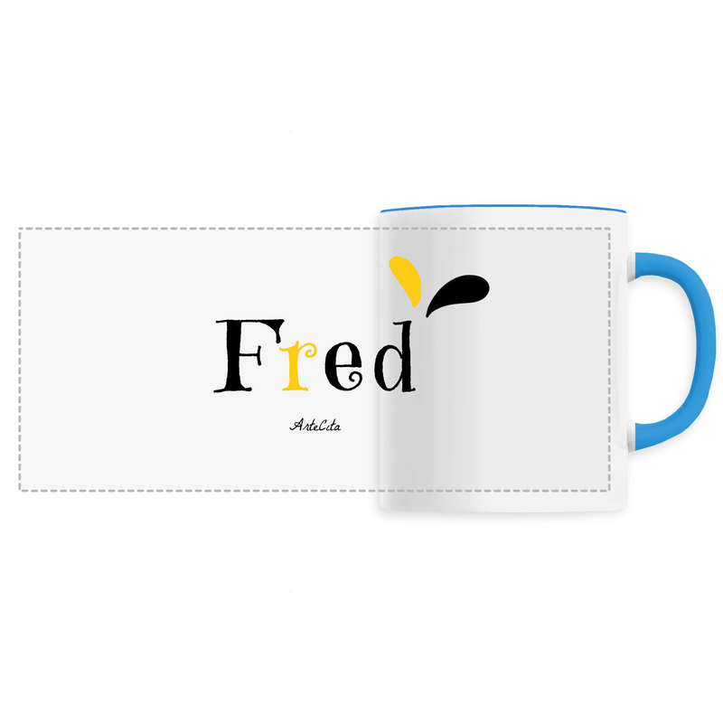 Cadeau anniversaire : Mug - Fred - 6 Coloris - Cadeau Original - Cadeau Personnalisable - Cadeaux-Positifs.com -Unique-Bleu-