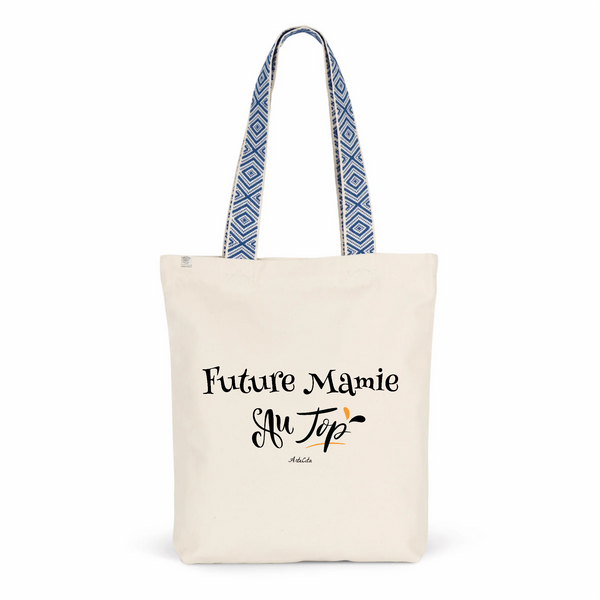 Tote Bag Premium - Future Mamie au Top - 2 Coloris - Cadeau Durable - Cadeau Personnalisable - Cadeaux-Positifs.com -Unique-Bleu-